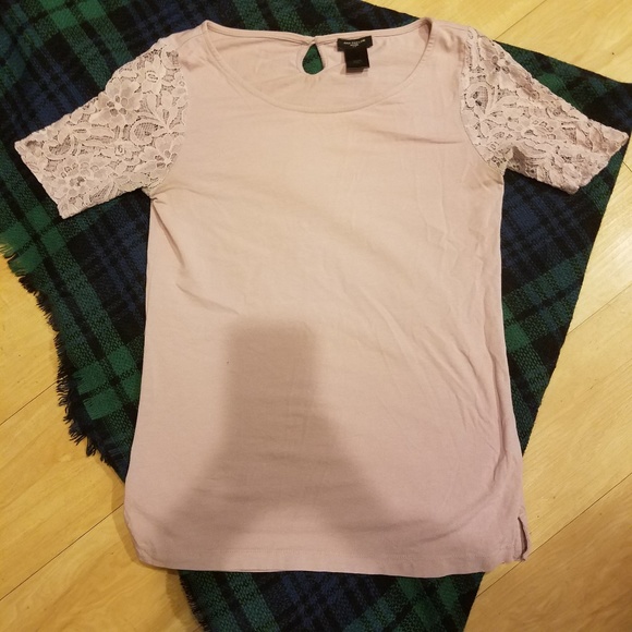 Ann Taylor Tops - ANN TAYLOR | Lavender Lacey Sleeve Top